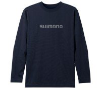 SHIMANO SH-011V Cotton Logo Long Sleeve (Neo Navy) 2XL