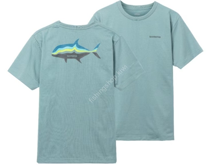 SHIMANO SH-005W Graphic Quick Dry T-shirt Blue Gray 2XL