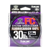 SUNLINE Saltymate System Shock leader FC [Clear] 50m #8 (30lb)
