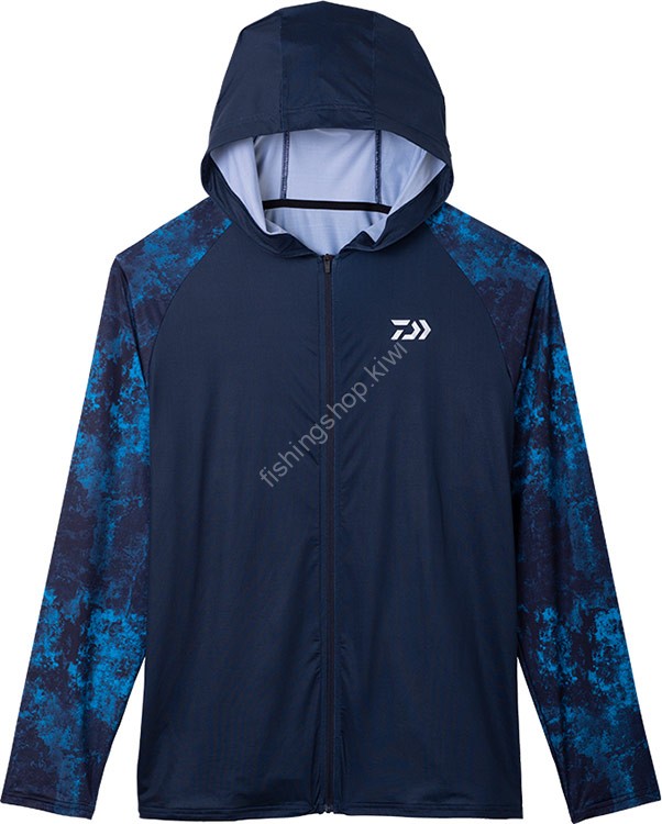 DAIWA DE-6223 Ice Dry Full Zip Hoodie Rashguard (Bottom Ocean) M