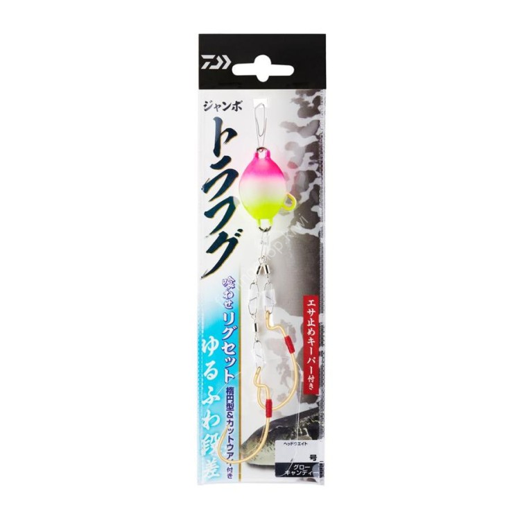 DAIWA Jumbo Torafugu Bite Rig Set with K Eye YuruFuwa Step 20g [Glow Candy] (2pcs)