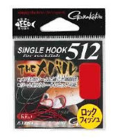 GAMAKATSU Single Hook 512 The Mebaru [Red] #10 (10pcs)