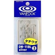 VANFOOK Double Hook Extra Sharp DW-11BL W [Silver] #3 (6pcs)