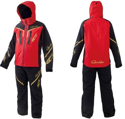 GAMAKATSU GM3658 Fishing Rain Suit (Red) L
