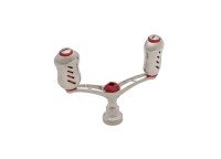 LIVRE 4756 Double Handle Wing 72 Fino Knob for Daiwa #Titanium/Red