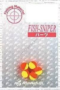MARUFUJI Fluorescence Two-tone Circle Shimori M-113 [Yellow&Red] #3 (5pcs)