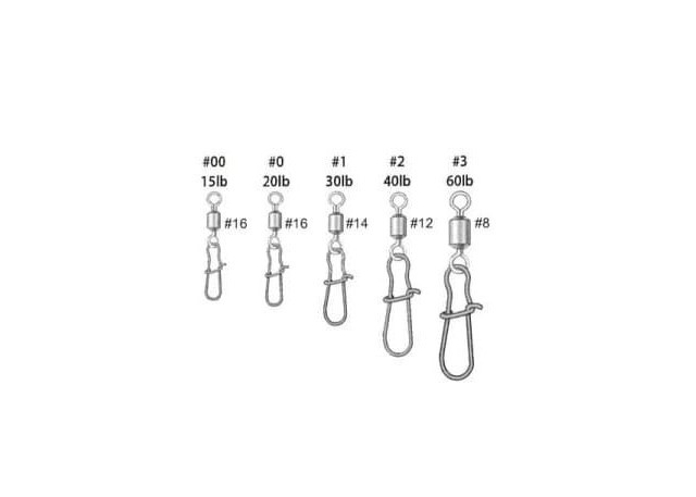 YARIE 810 Line Snap Swivel [Black] #3 (60lb)