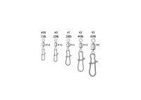 YARIE 810 Line Snap Swivel [Black] #3 (60lb)