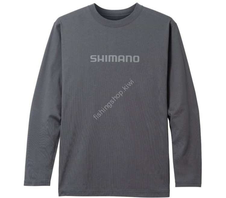 SHIMANO SH-011V Cotton Logo Long Sleeve (Neo Charcoal) M
