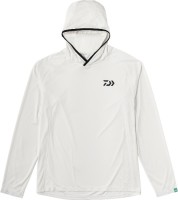 DAIWA DE-5124 Bug Blocker Hoodie Shirt (White) 2XL