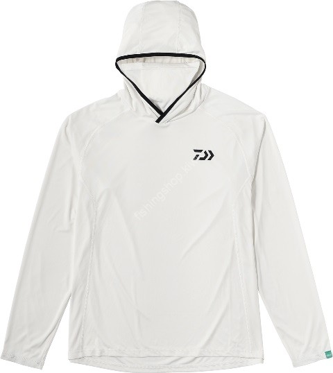 DAIWA DE-5124 Bug Blocker Hoodie Shirt (White) 2XL