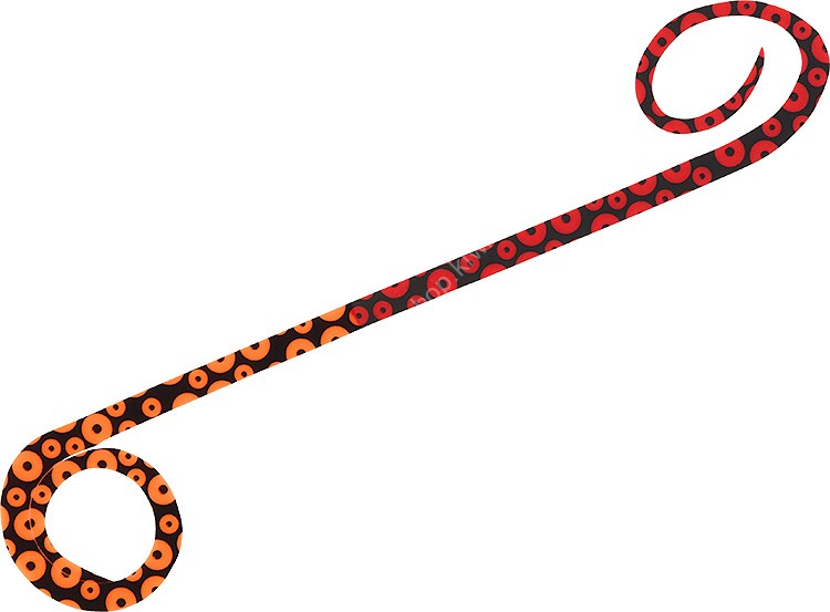 DAIWA Kohga Silicone Necktie Twin Curly R #Octopus Legs Red - Octopus Legs Orange