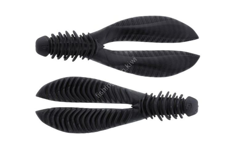 JACKALL Ribbing Bunny Elastomer 3.8'' #Straight Black (3pcs)