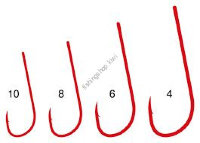 GAMAKATSU Single Hook 512 The Mebaru [Red] #4 (10pcs)