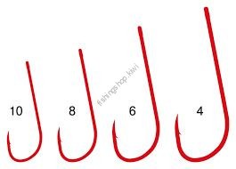 GAMAKATSU Single Hook 512 The Mebaru [Red] #4 (10pcs)