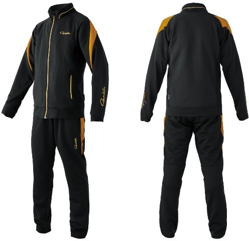 GAMAKATSU GM3733 Light Cool Sweatsuit (Black x Gold) L
