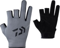DAIWA DG-6423 Quick Dry Gloves (3fingers cut) Black XS