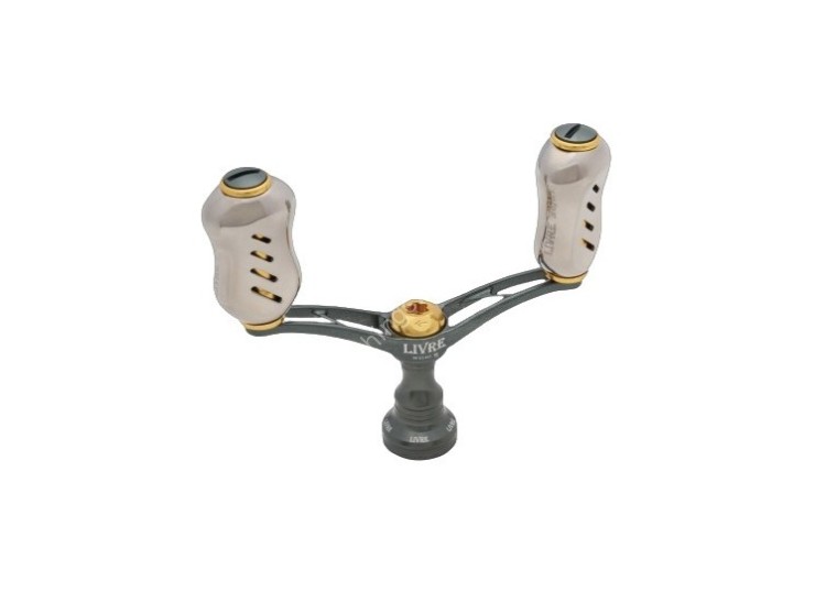 LIVRE 4831 Double Handle Wing 92 Fino Knob for Shimano S2 #Gunmetal/Gold