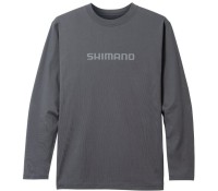 SHIMANO SH-011V Cotton Logo Long Sleeve (Neo Charcoal) L
