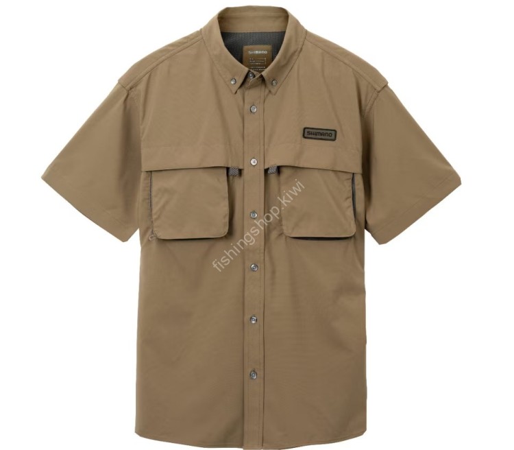 SHIMANO SH-020W Prestige Shirt Short Sleeve Khaki S