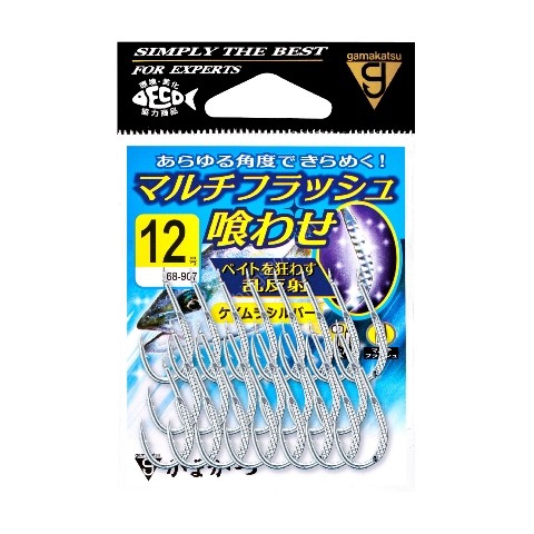 GAMAKATSU 68907 Multi Flash Kuwase [Keimura Silver] #6 (32pcs)
