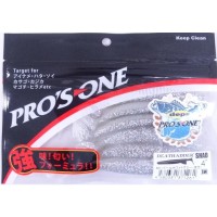 PRO'S ONE Death Adder Shad 4'' #07 Pearl White Glow [Yako] (6pcs)