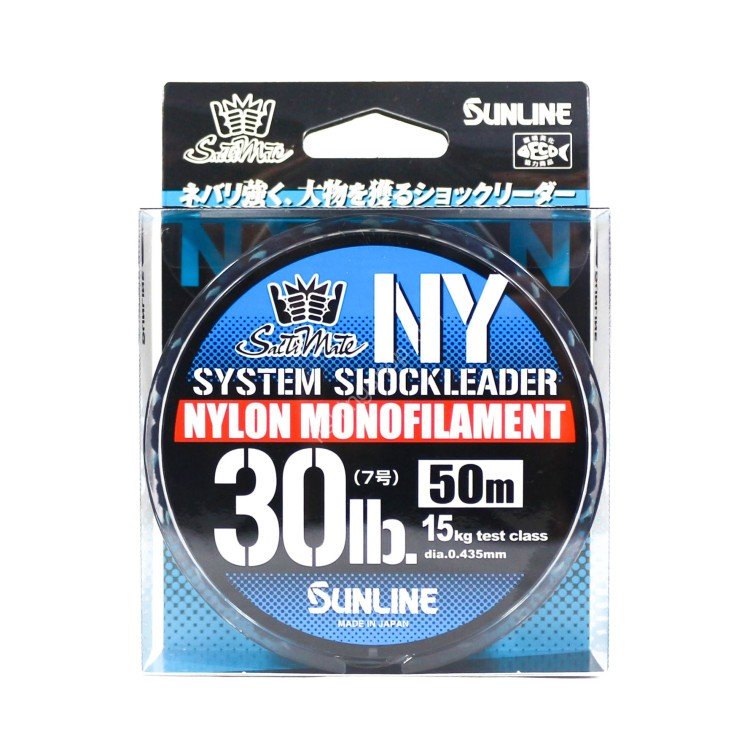 SUNLINE Saltymate System Shock leader NY [Natural clear] 50m #7 (30lb)