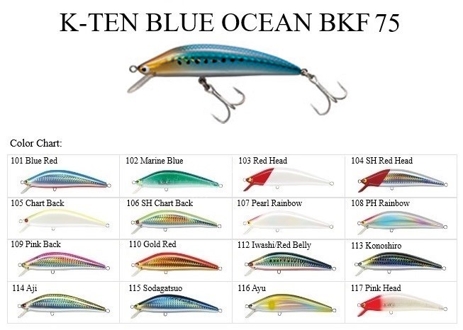 TACKLE HOUSE K-ten Blue Ocean BKF75 #101 Blue Red