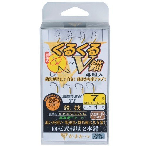 GAMAKATSU Kuru Kuru V Anchor #6.5 (4pcs)