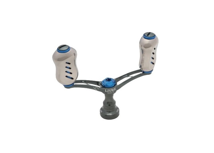 LIVRE 4838 Double Handle Wing 92 Fino Knob for Shimano S2 #Gunmetal/Blue