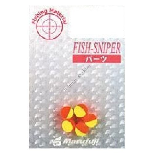 MARUFUJI Fluorescence Two-tone Circle Shimori M-113 [Yellow&Red] #5 (5pcs)