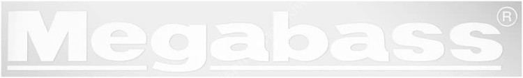 MEGABASS Cutting Sticker Megabass 30cm #White