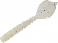 MUSTAD Aji Worm Hila-Hila 1.7" #007 White Luminous Silver Lame