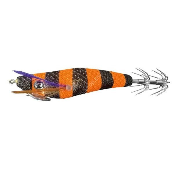 KIZAKURA 61974 Egi-bow Yari Dropper EGI No.1.8 #Black Orange Zebra (V)