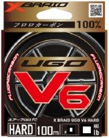 YGK XBraid Ugo V6 Hard [Natural] 100m #5 (20lb)