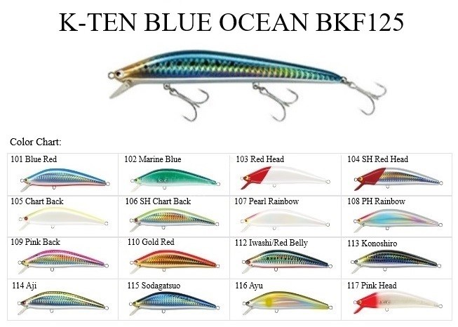 TACKLE HOUSE K-ten Blue Ocean BKF125 #103 Red Head