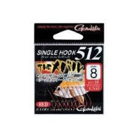 GAMAKATSU Single Hook 512 The Mebaru [Red] #8 (10pcs)
