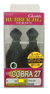 GAMAKATSU Rubber jig Cobra 27 14g BK&WM