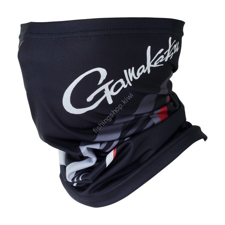 GAMAKATSU GM3701 2WAY Print Neck Guard Black M-L