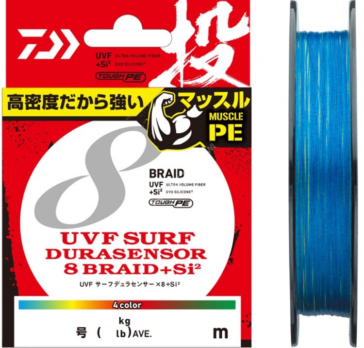 DAIWA UVF Surf DuraSensor 8Braid +Si² [25m x 4colors] 250m #0.8 (15lb)