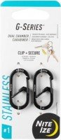 NITE IZE Ni59181 G-Series Dual Chamber Carabiner #1 (2pcs) Black