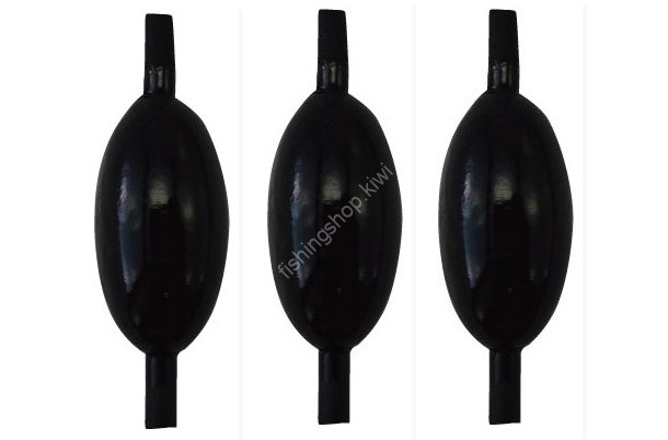 FUJIWARA Pipe sinker 6号 (3pcs) #Kuro