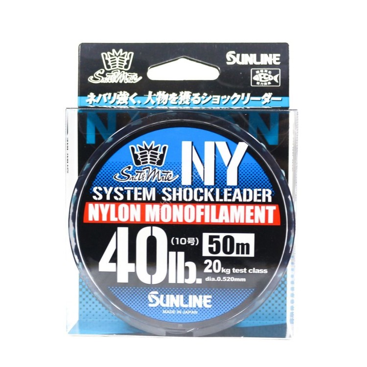 SUNLINE Saltymate System Shock leader NY [Natural clear] 50m #10 (40lb)