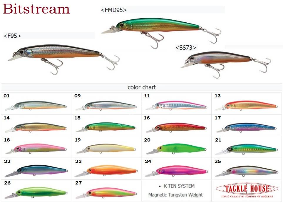 TACKLE HOUSE Bitstream SS73 #14 Gold・Black・Orange Belly Lures