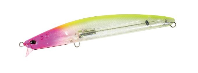 DUO Tide Minnow Ghost 170F High Torque #CLA0602 Clear Pink Head Chart