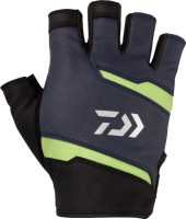DAIWA DG-1524 Leather Fit Gloves 5 Pieces Cut (Navy) XL