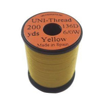 TIEMCO Uni 6/0 Waxed Thread Yellow #383
