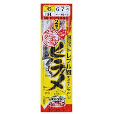 GAMAKATSU Teiban Hirame Shikake Kotei-shiki Shirīzu Treble [Silver] 6-7 (2pcs)