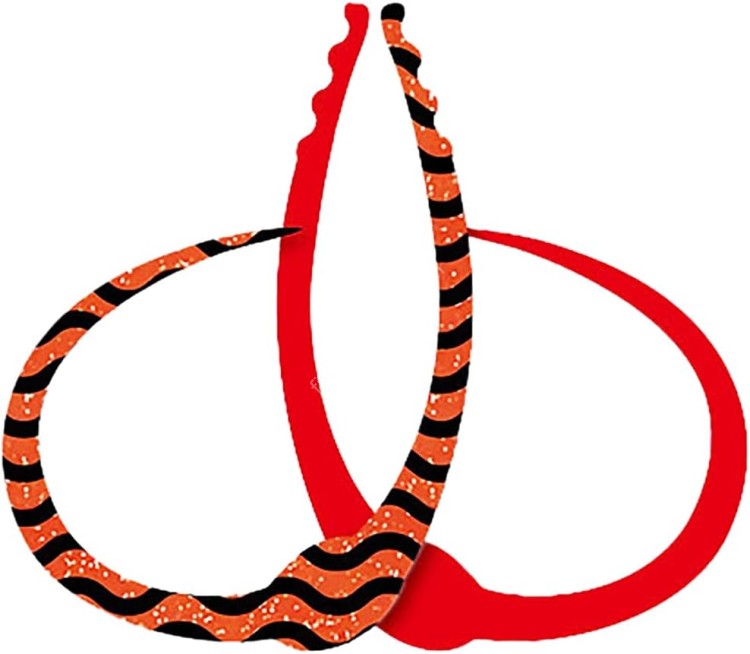 SASA LABO SCCJ-10 Single Cobra Curly Jr. #10 Dual Orange Zebra