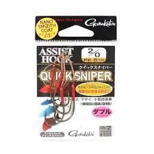 GAMAKATSU Assist Hook Quick Sniper Single Normal [Nano Smooth Coat] #2/0 (2pcs)